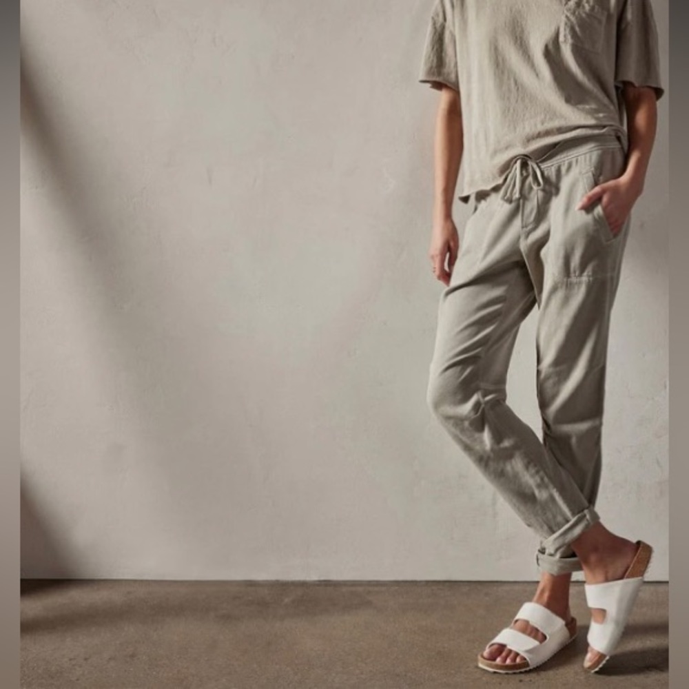 JAMES PERSE Soft Utility Drape Pant •cotton blend• twill •jersey